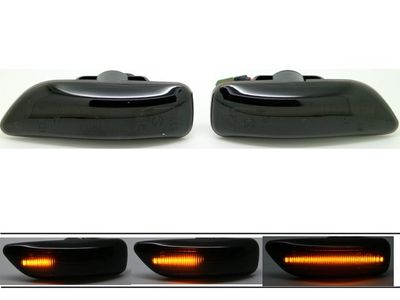 LED dynamisk sidoblinkers Volvo S60 V70 S80 XC70 Smoke lens 2-pack