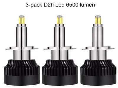 3-pack D2Y D2H LED-kit till NBB 225 Alpha extraljus, 6500 lumen 60 W