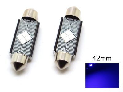 Diodilamppu 41mm 42mm sininen Canbus LED 3535SMD 2 kpl C5W C10W