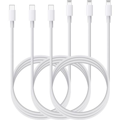 3x USB-c til lynkabel (1 m) med MFI-sertifisert