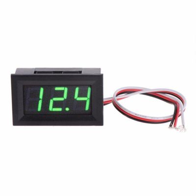 Grønt digitalt voltmeter 3,3-30V