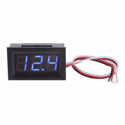 Blått digitalt voltmeter 3,3-30V