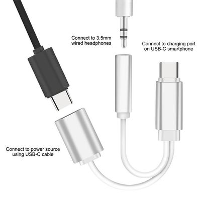 2 i 1 USB C Type C Lydkabel Type-C til 3,5 mm