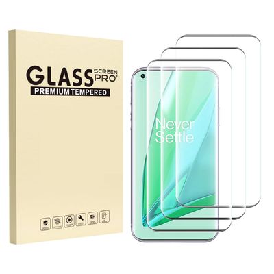 3x Glassdeksel OnePlus 9 Pro herdet Dekker hele skjermen