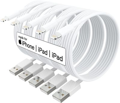 5X Lightning USB -kaapeli Applelle iPhonelle, iPadille 1 m