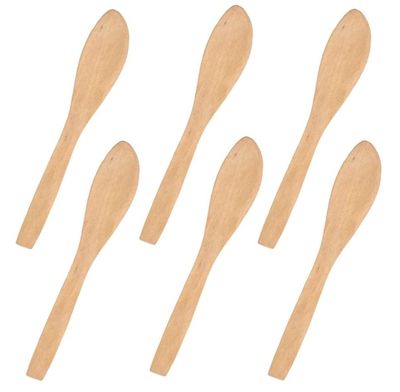 Pakke med 6 Smørkniver i Tre - smørkniv