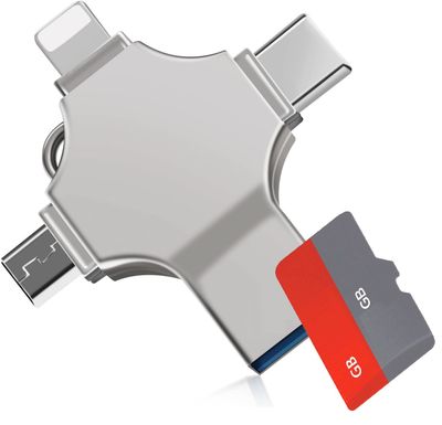 4 i 1 Minnekortleser Passer alle enheter. Leser Micro SD-minne