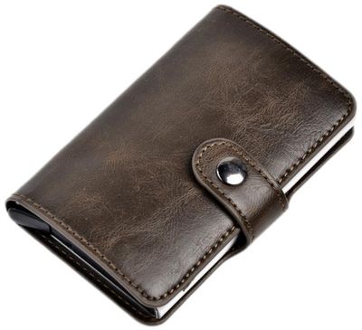 RFID-beskyttelse Pop-up Kortholder m/Jakke og Knapp