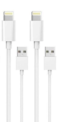 2 kpl 2M Lightning-laturi iPhone 13/12/11/Xs/Max/X/8/7/6/5/SE