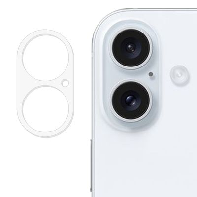 2-PAK SKALO iPhone 16 3D Kameralinse Beskyttelsesglas - Gennemsigtig
