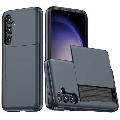 SKALO Samsung S25 Armor Kortholder Cover - Blå