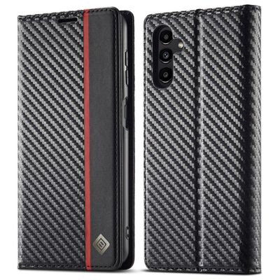 SKALO Samsung S25+ LC.IMEEKE Carbon Fiber Flip Cover - Sort