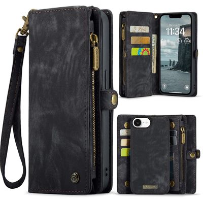 CaseMe iPhone 16e 008 BIg Wallet 2in1 Magnet Flip Cover - Sort