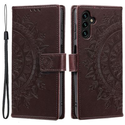 SKALO Samsung A36 5G Mandala Flip Cover - Brun