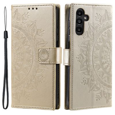 SKALO Samsung A36 5G Mandala Flip Cover - Guld