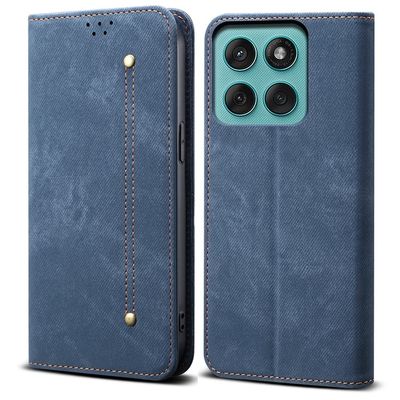 SKALO Motorola Moto G56 5G Jeans Flip Cover - Blå
