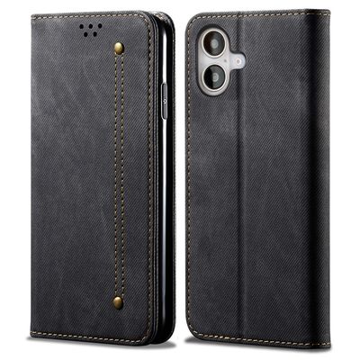 SKALO iPhone 17 Jeans Flip Cover - Sort