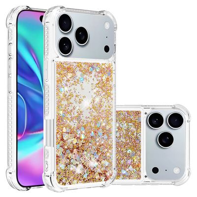 SKALO iPhone 17 Pro Max Kviksand Glimmer Cover - Guld
