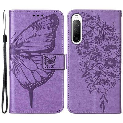 SKALO Sony Xperia 10 IV Mandala Flip Cover - Lilla