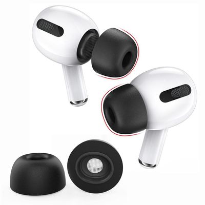 AHASTYLE AirPods Pro 1/2 Öronkuddar med Memory Foam Svart - Small