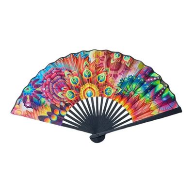 Vifte - Medium 23 cm - M02 - Hypnotisk mønster