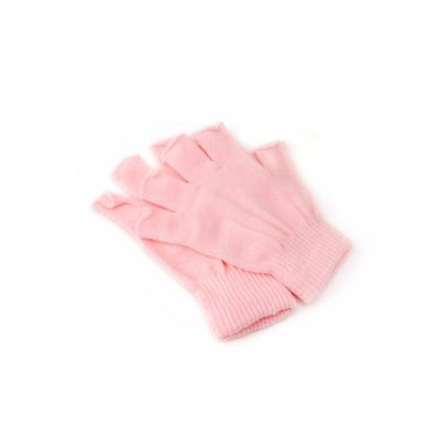 Firkantede votter, korte og fingerløse - Lys rosa