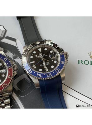 Gummirem Passer Rolex Submariner, GMT og Omega Seamaster farge svart (k)