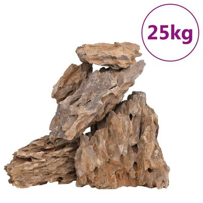 vidaXL Dragesteiner 25 kg blandet farge 10-30 cm