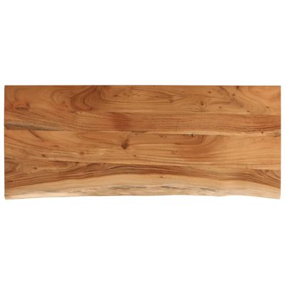 vidaXL bordplade til badeværelse 140x60x2,5 cm rektangulær akacietræ