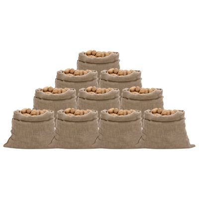 vidaXL Jutesekker 10 stk 100x110 cm 100% jute 220 gsm