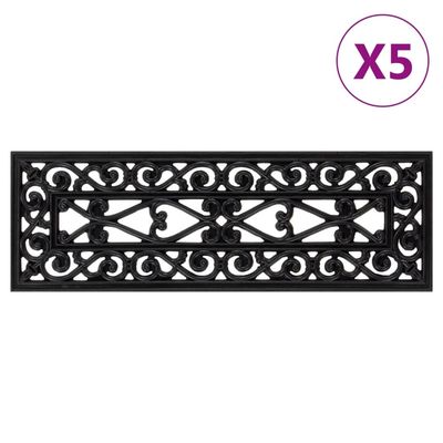 vidaXL Trappstegsmattor 5 st 25x75 cm gummi