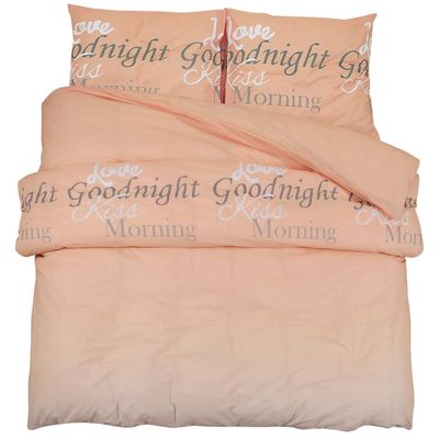 vidaXL Sengesett rosa 140x200 cm bomull