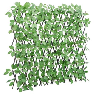 vidaXL espalier med kunstig vedbend 180x65 cm udvidelig grøn