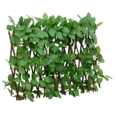 vidaXL espalier med kunstig vedbend 180x30 cm udvidelig grøn