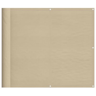 vidaXL Balkongskjerm beige 90x700 cm 100% polyester oxford