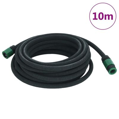 vidaXL siveslange 0,6" 10 m gummi sort