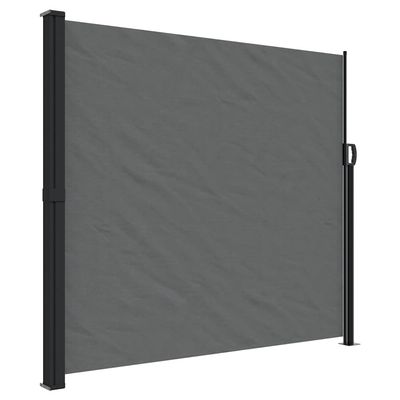 vidaXL Uttrekkbar sidemarkise antrasitt 180x500 cm