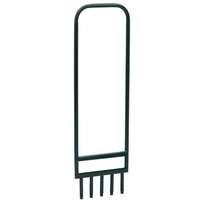 vidaXL plænelufter med 5 hule tænder pulverlakeret stål grøn