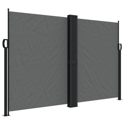 vidaXL Uttrekkbar sidemarkise 160x600 cm antrasitt