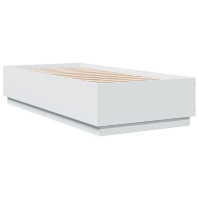 vidaXL Sengeramme hvit 90x200 cm konstruert tre