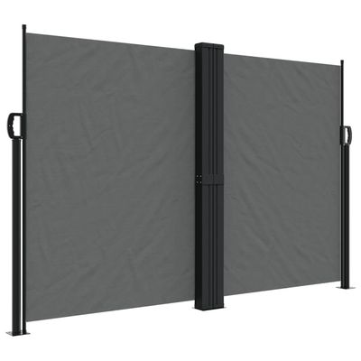 vidaXL Uttrekkbar sidemarkise antrasitt 160x1000 cm