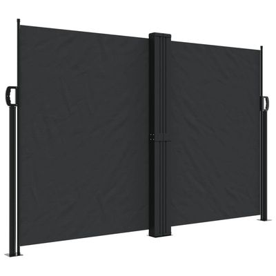 vidaXL Uttrekkbar sidemarkise 160x1000 cm svart