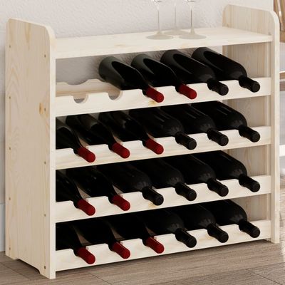 vidaXL Vinstativ med toppbrett 67,5x25x60 cm heltre furu