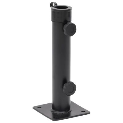 vidaXL Parasollfot for Ø38/48 mm stang matt svart stål