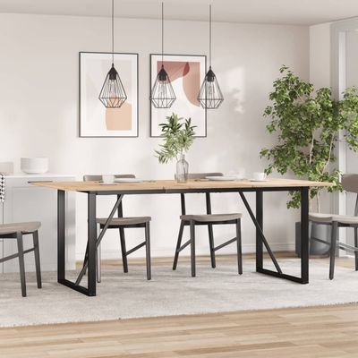 vidaXL Ben for spisebord O-ramme 160x80x73 cm stål