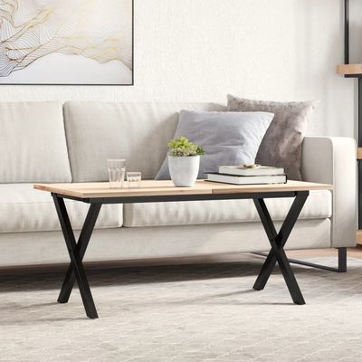 vidaXL Bordsben för soffbord X-ram 80x40x43 cm gjutjärn