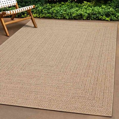 vidaXL Teppe ZIZUR 100x200 cm jute-utseende innendørs og utendørs