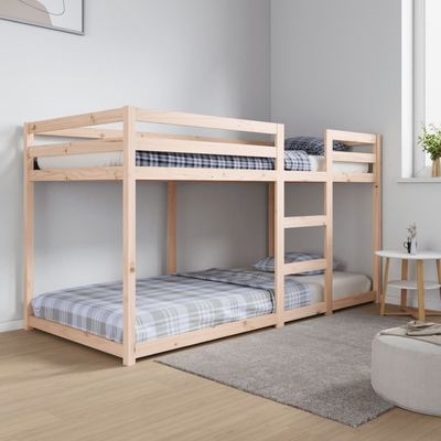 vidaXL Køyeseng uten madrass 90x200 cm heltre furu