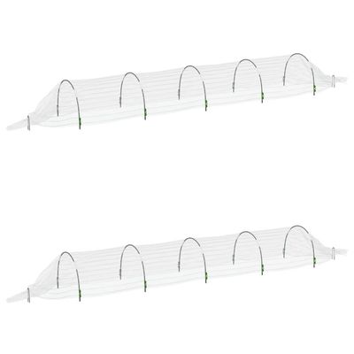 vidaXL Nettingtunneler 2 stk 1,5x5 m glassfiber og PP