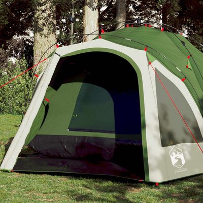 vidaXL 3-personers campingtelt kuppel quick-release grøn